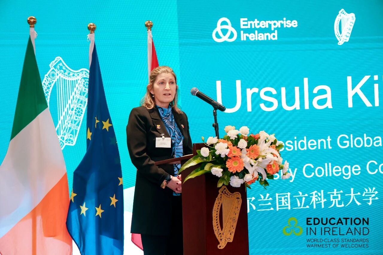 爱尔兰国立科克大学全球事务副校长厄尔苏拉·基尔凯利教授(Prof.Ursula Kilkelly)致辞